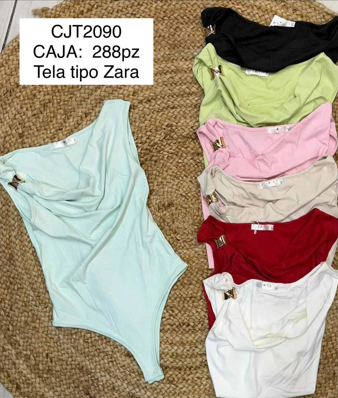 Body de un hombro con drapeado-CJT2090