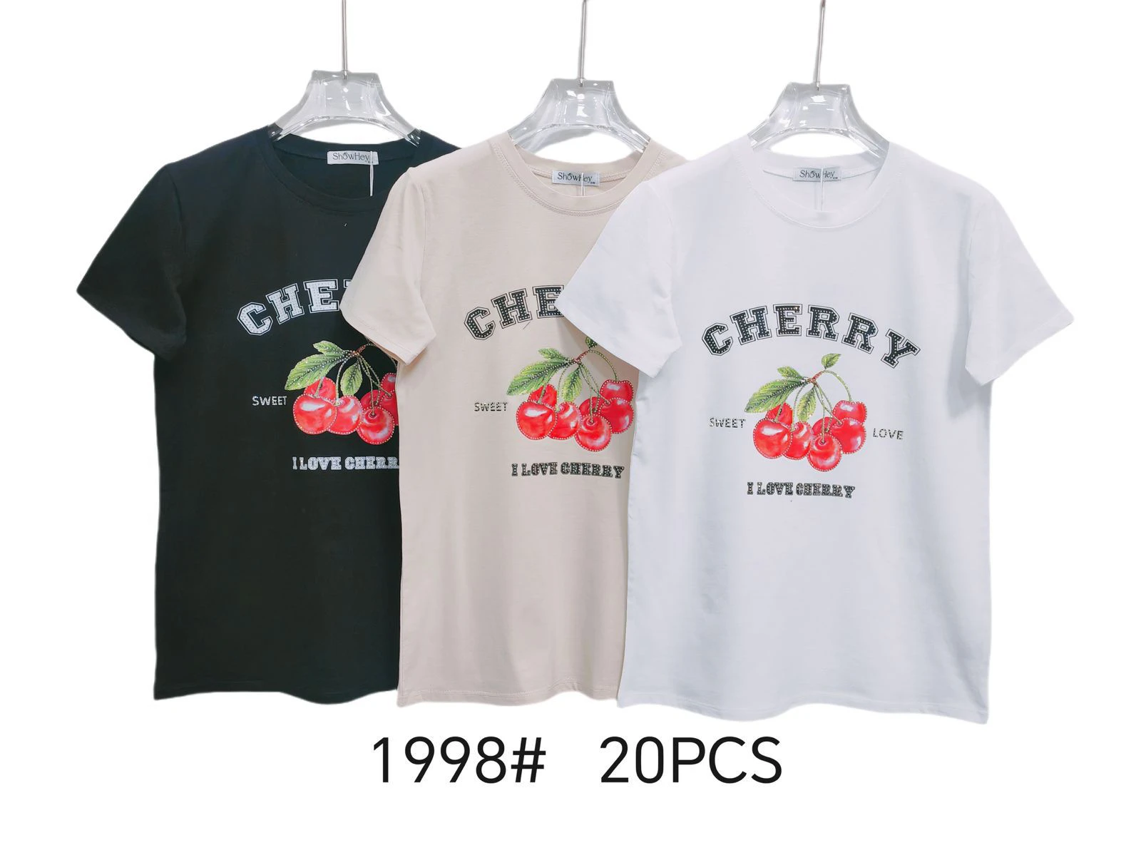 Playera estampada de cerezas-1998
