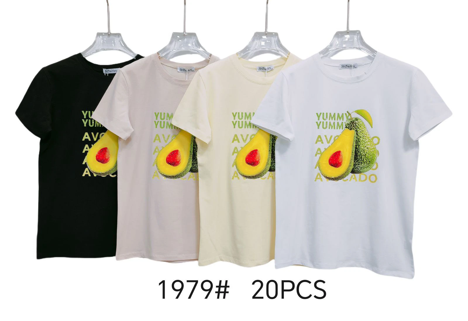 Playeras estampadas de aguacate-1979