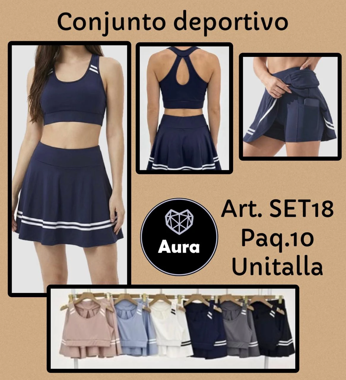 Conjunto de Top y Falda Deportiva-SET18