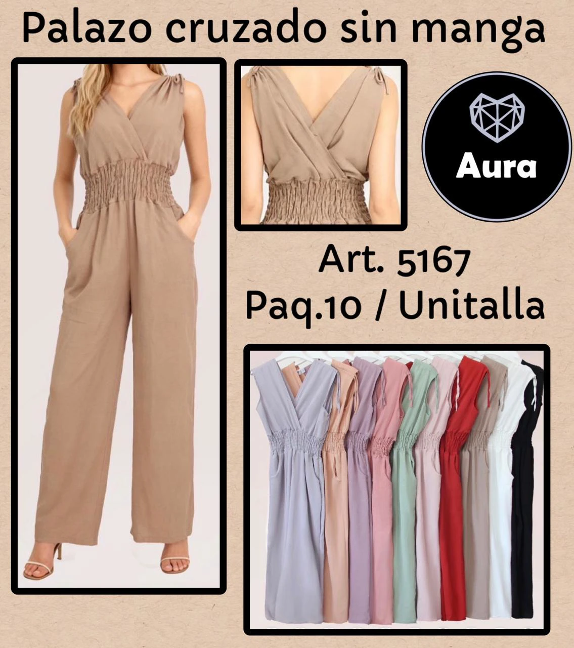 Jumpsuit Palazo Cruzado Sin Mangas-5167