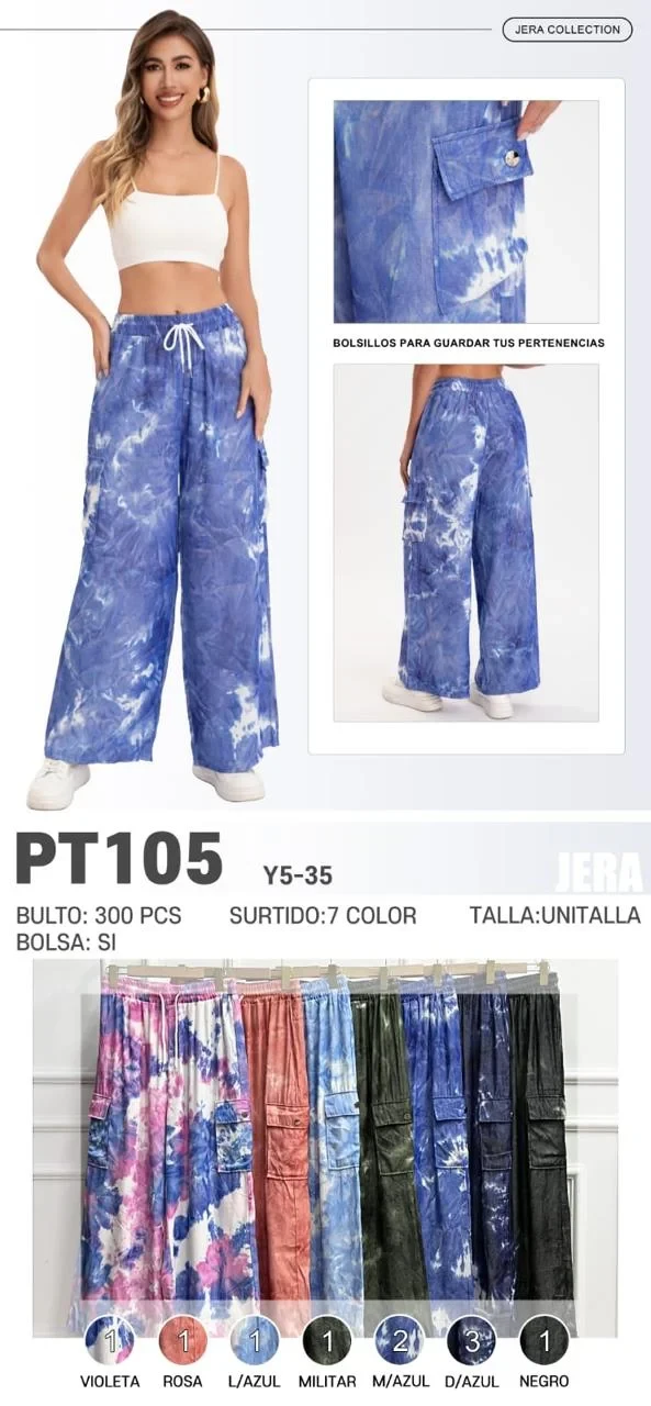 Pantalon cargo Tie Dye-PT105