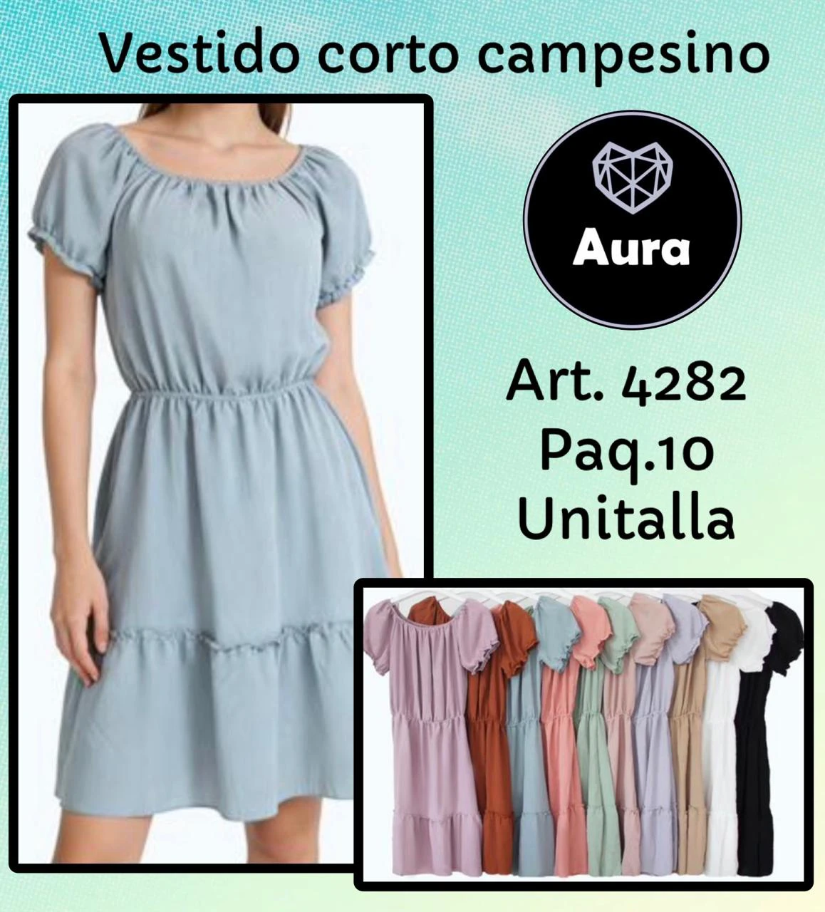 Vestido corto campesino-4282