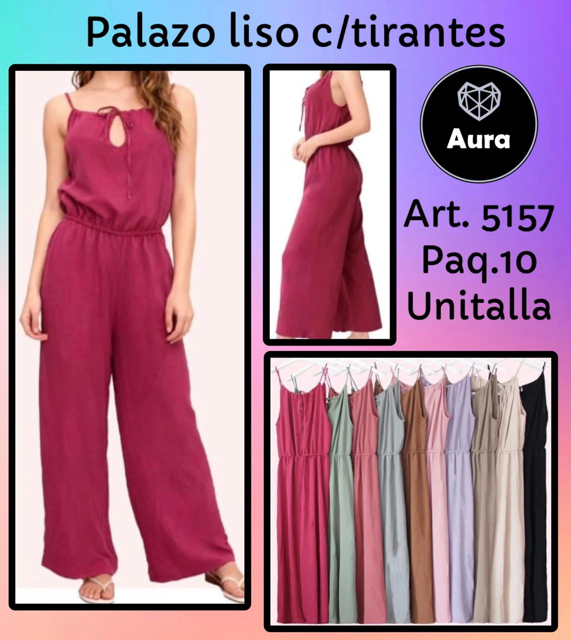 Palazo liso con tirantes-5157