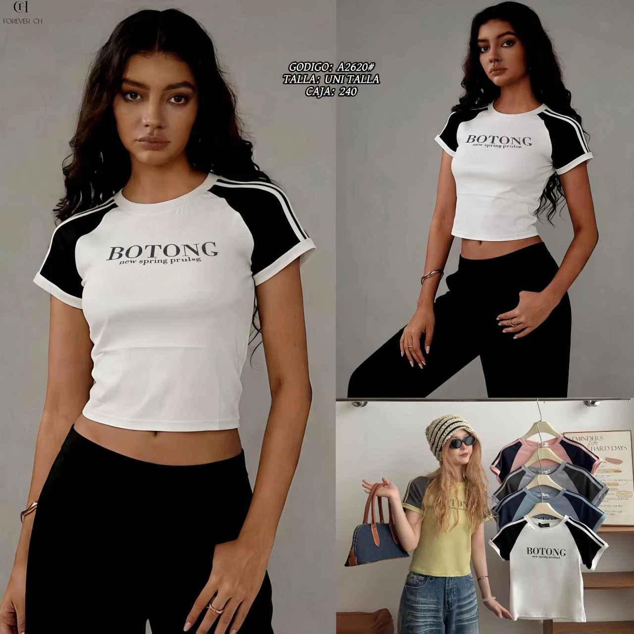 Playera Crop Top Deportiva con Mangas Cortas-A2620