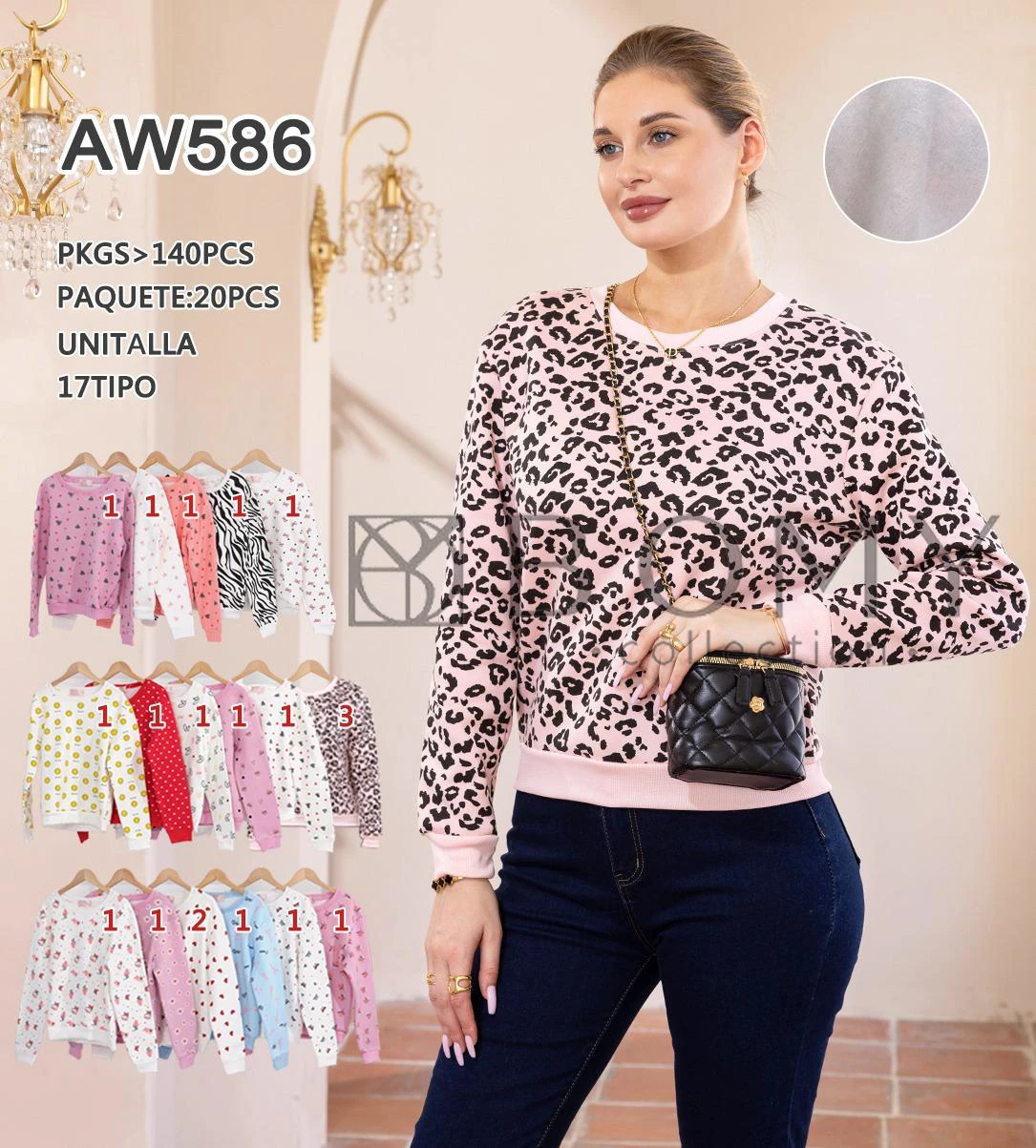 Jersey estampado de manga larga-AW586