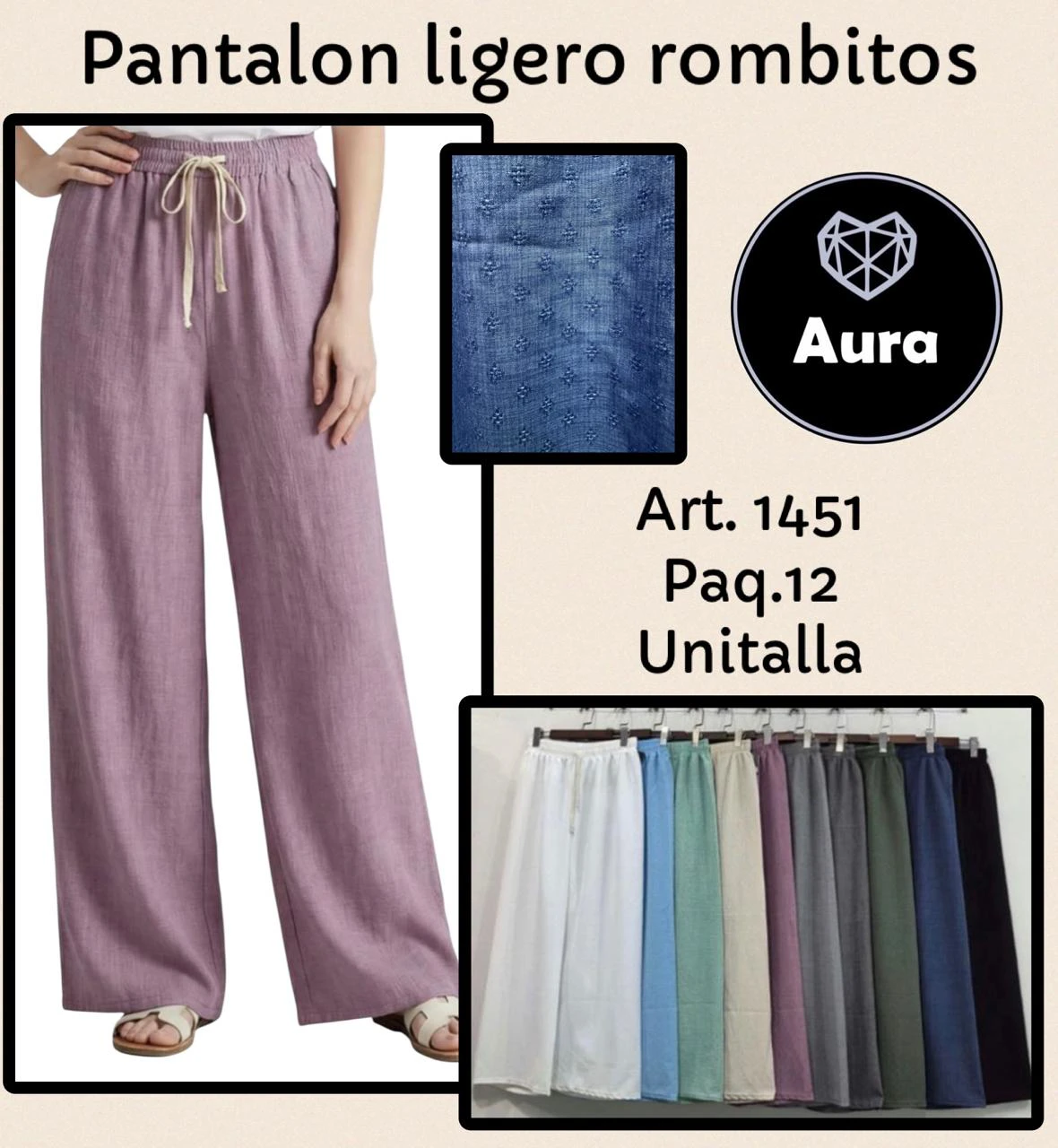 Pantalón ligero rombitos-1451