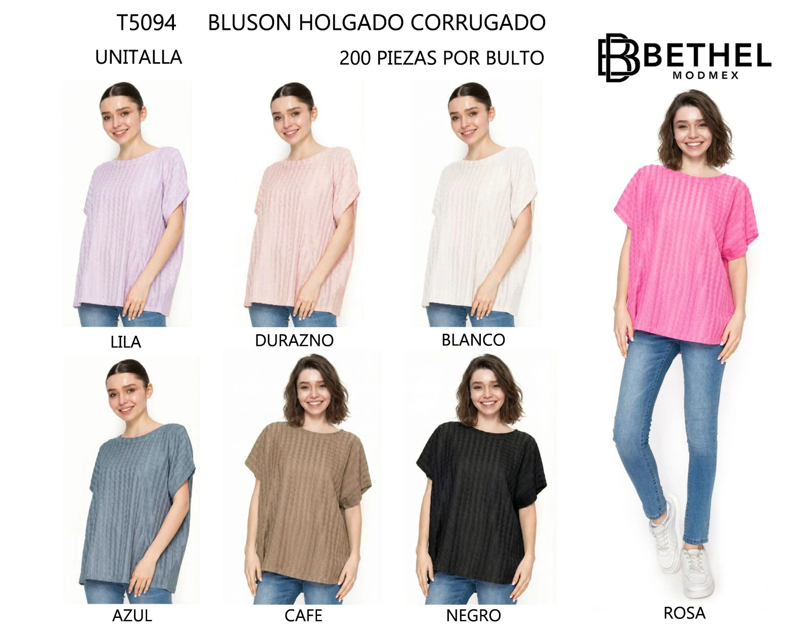 Blusón Holgado Corrugado-T5094
