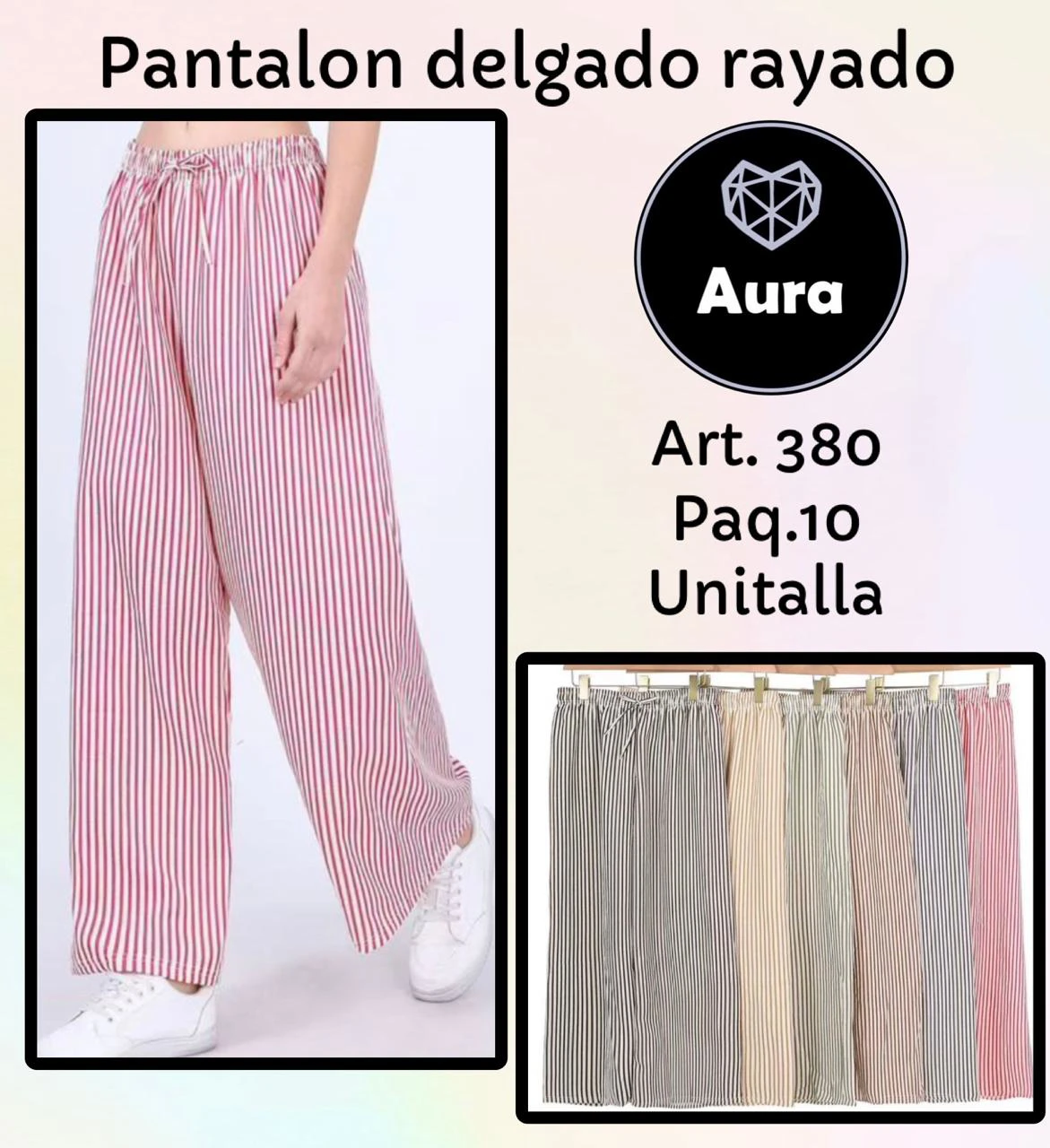 Pantalón Delgado Rayado-380