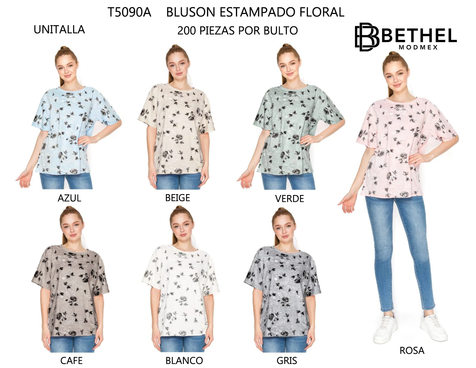 Blusón Estampado Floral-T5090A