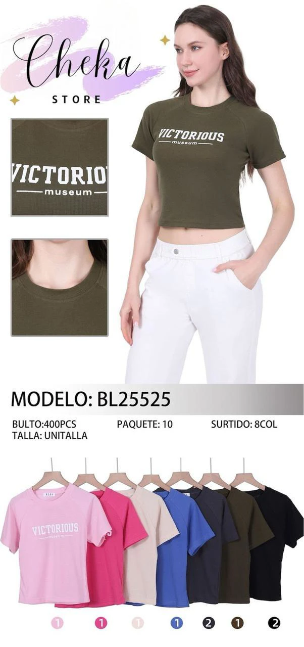Playera de manga corta estampada-BL25525