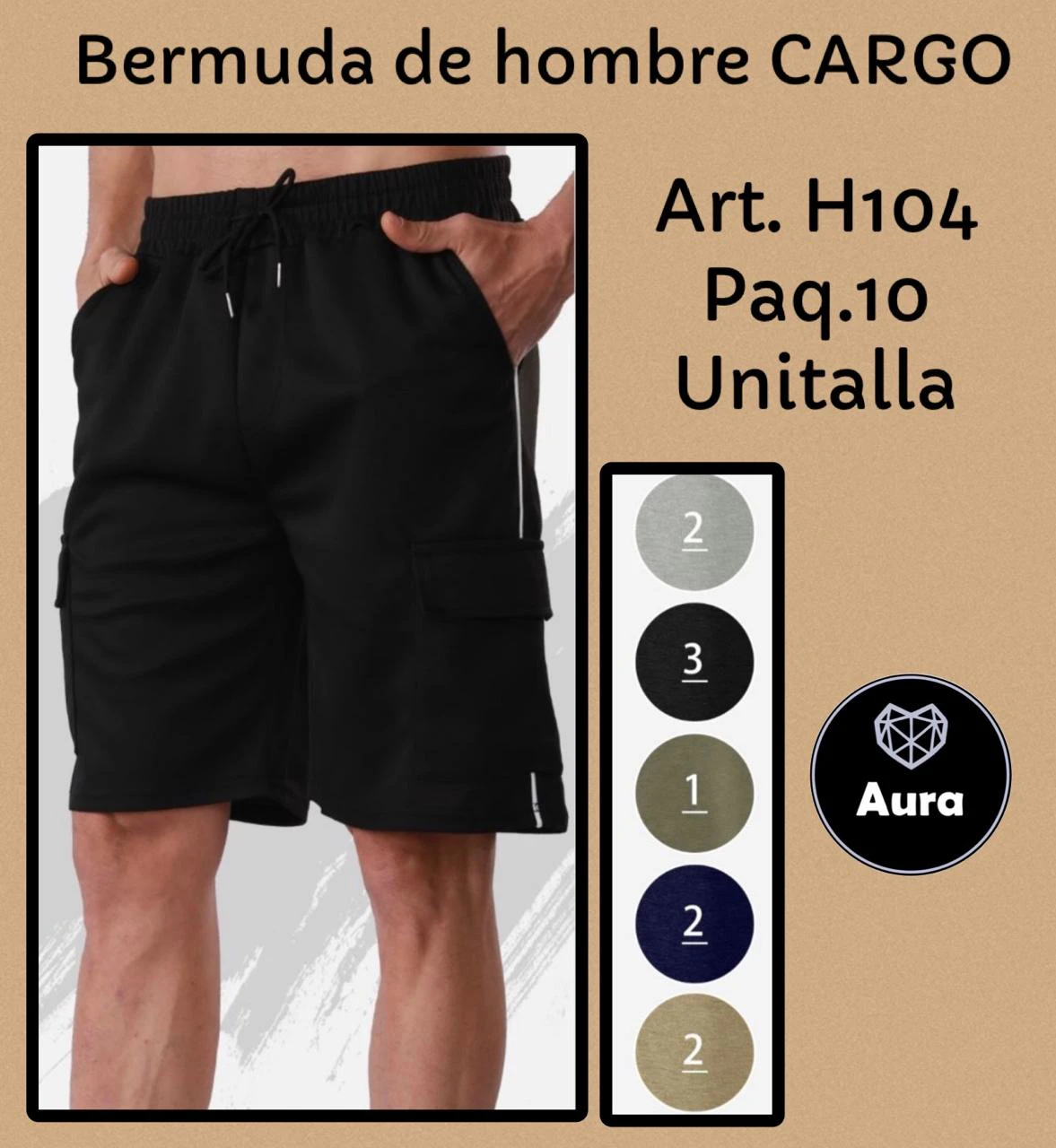 Bermuda Cargo para Hombre-H104