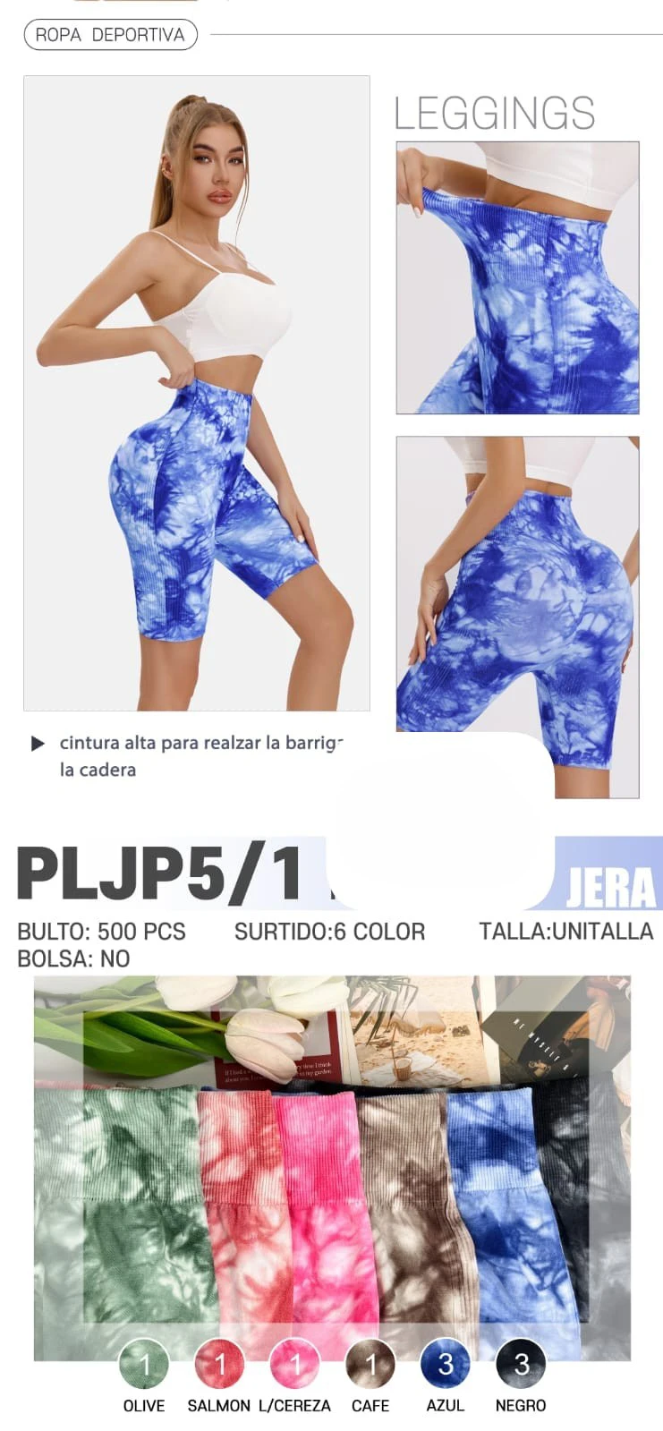 Licras deportivas tie dye para mujer-PLJP5/1