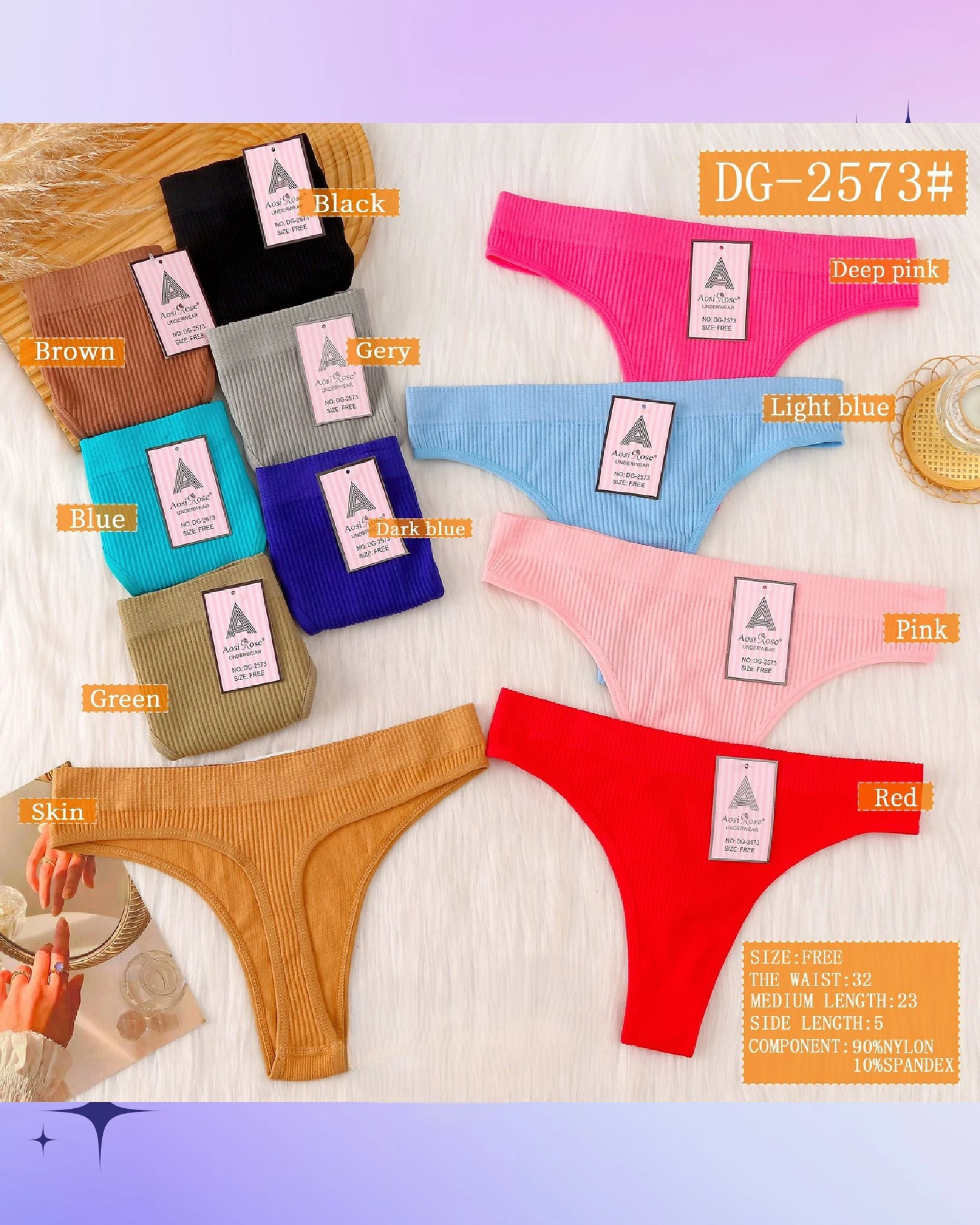 Tanga Acanalada de Mujer-DG-2573