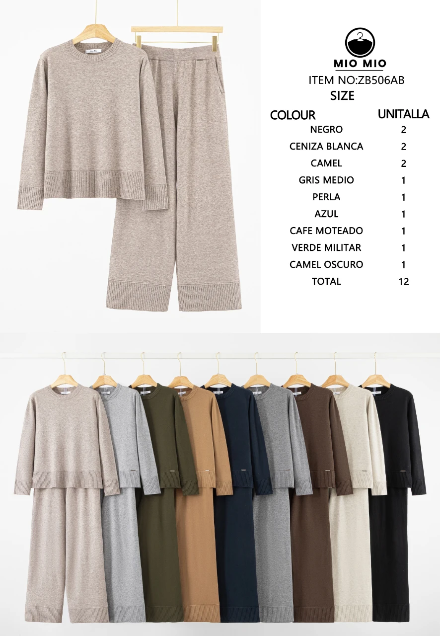 Conjunto de suéter y pantalón-ZB506AB