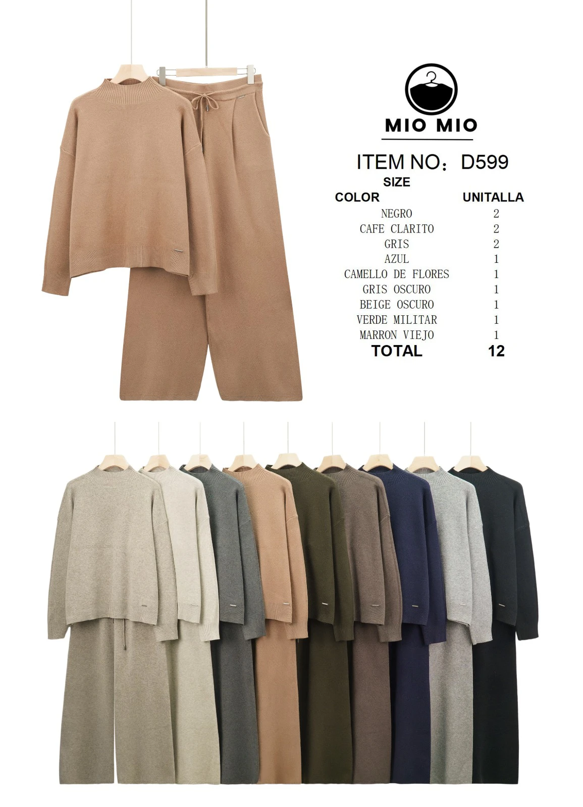 Conjunto de suéter y pantalón-D599