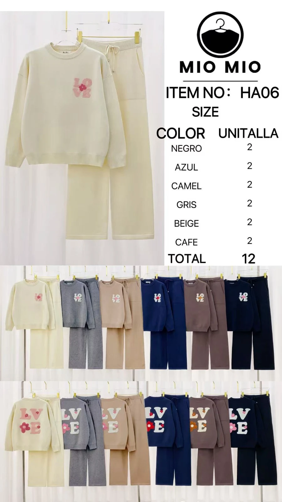 Conjunto Suéter y Pantalón Love-HA06