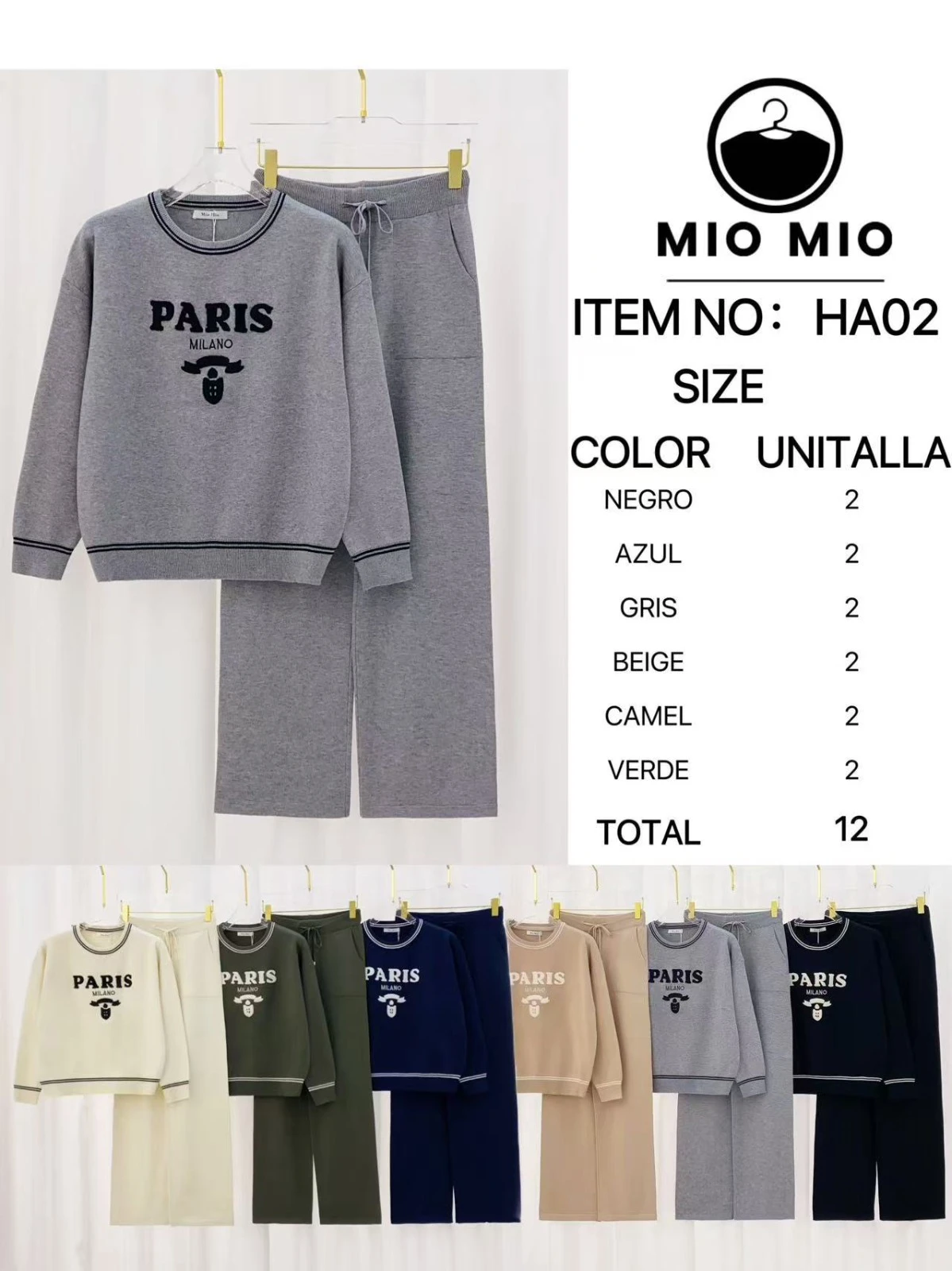 Conjunto de pants y sudadera Paris-HA02