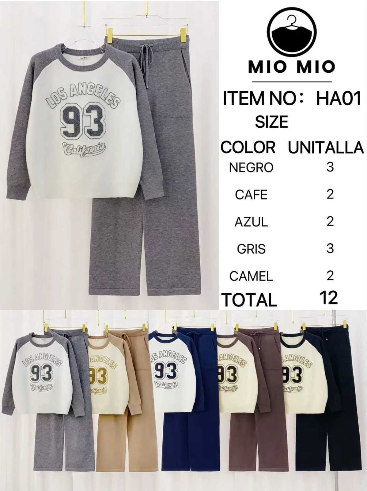Conjunto de Sudadera y Pantalón Los Angeles 93-HA01