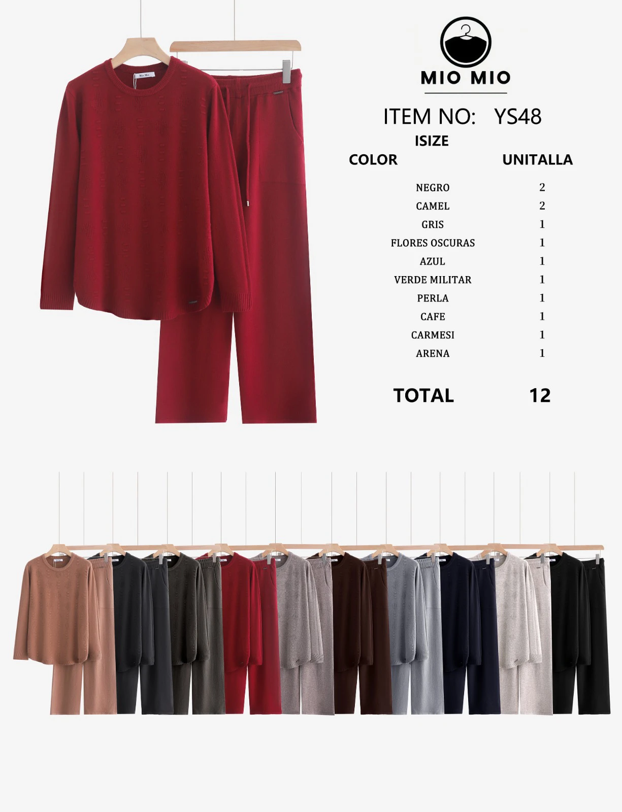 Conjunto de suéter y pantalones-YS48