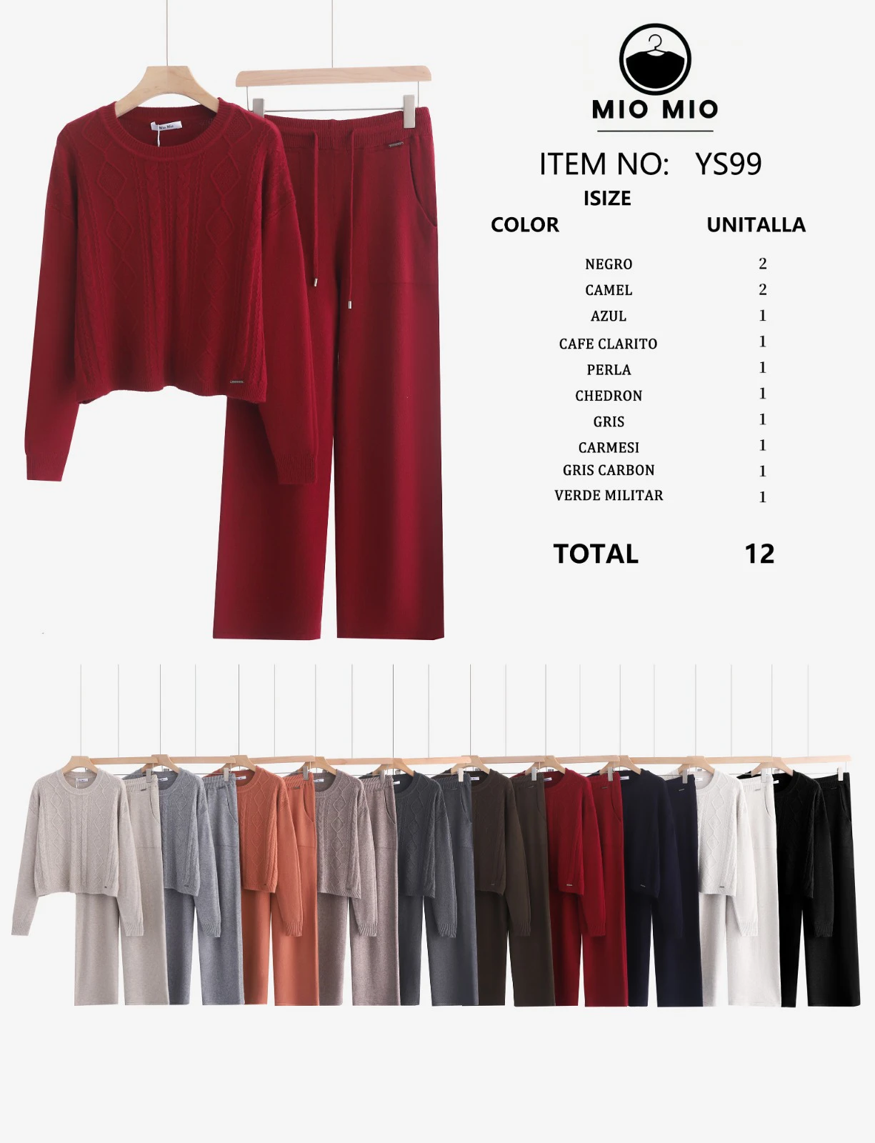Conjunto de suéter y pantalones-YS99