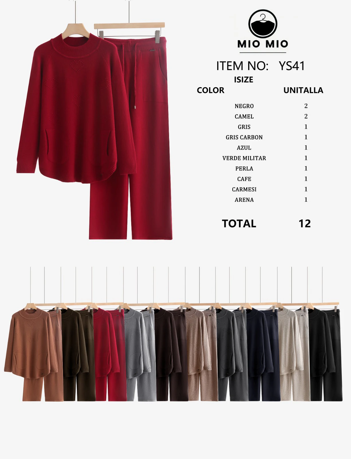 Conjunto de suéter y pantalón-YS41