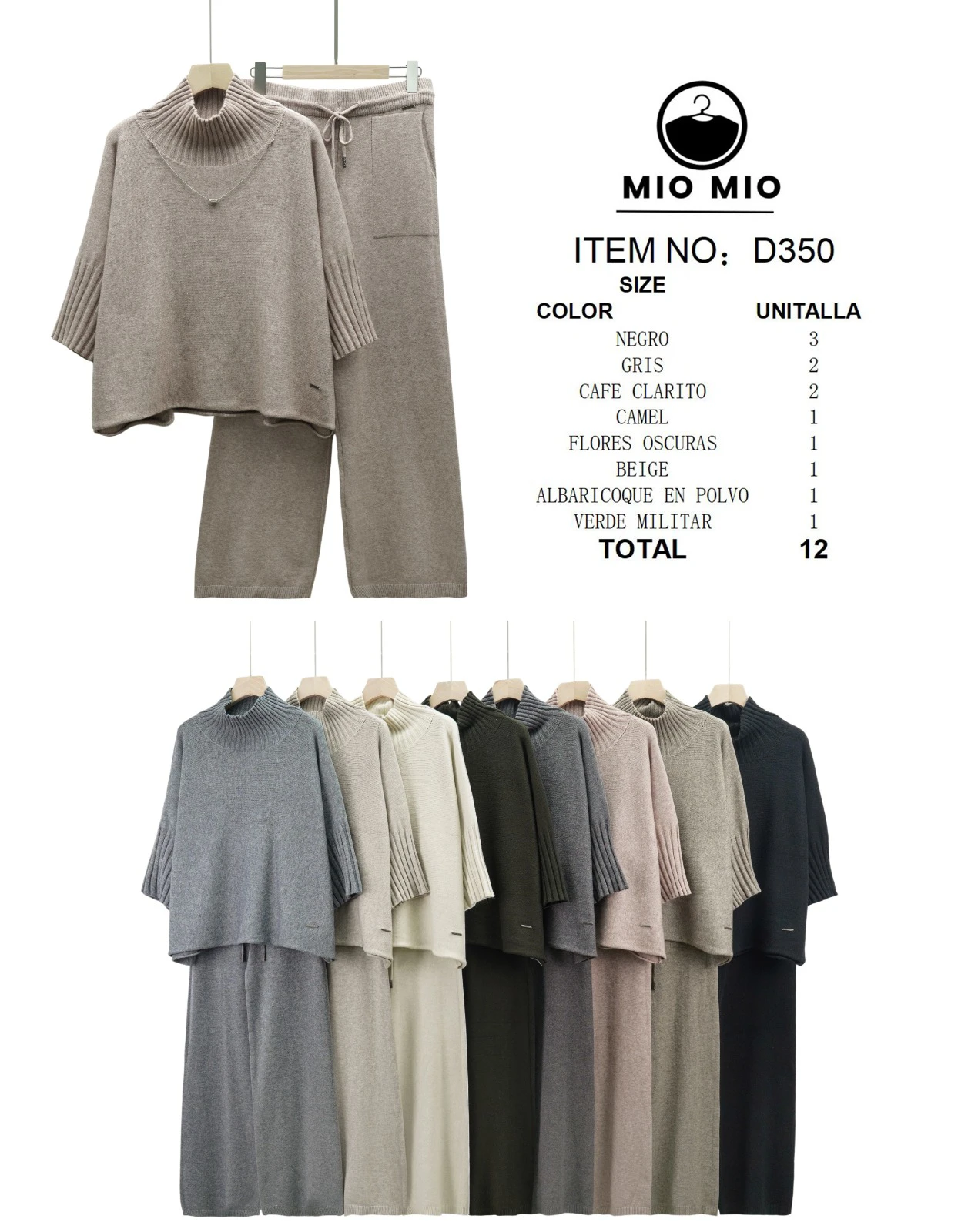 Conjunto de Suéter y Pantalón de Punto-D350