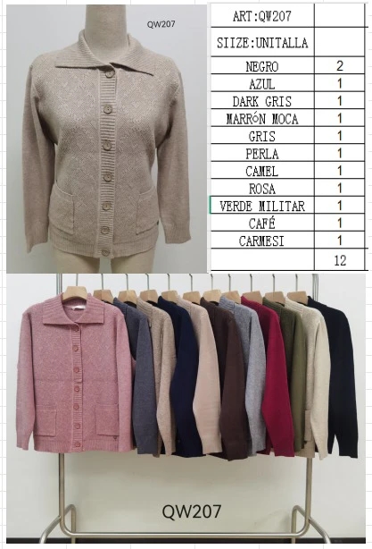Cárdigan de mujer con botones-QW207