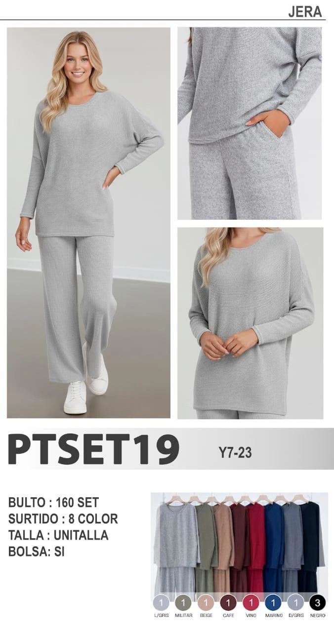 Conjunto de Pantalón y Suéter de Mujer-PTSET19