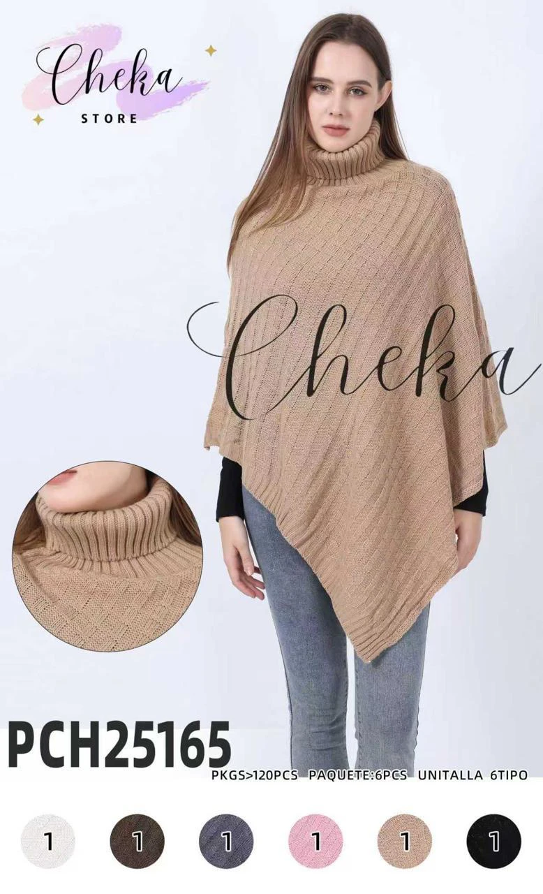 Poncho cuello tortuga-PCH25165