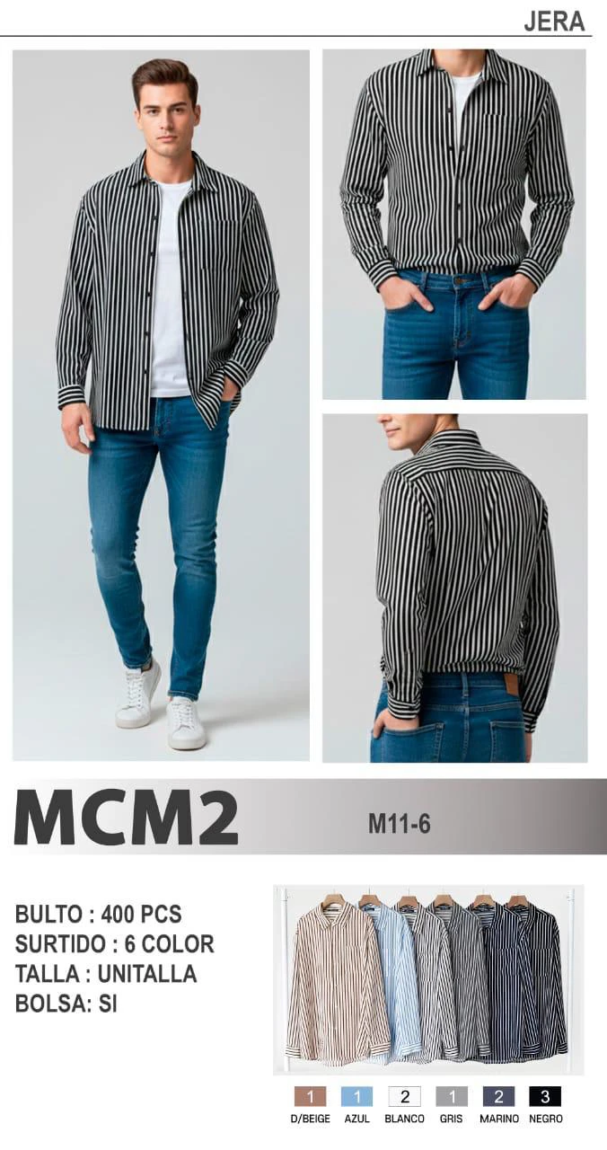 Camisa a rayas para hombre-MCM2