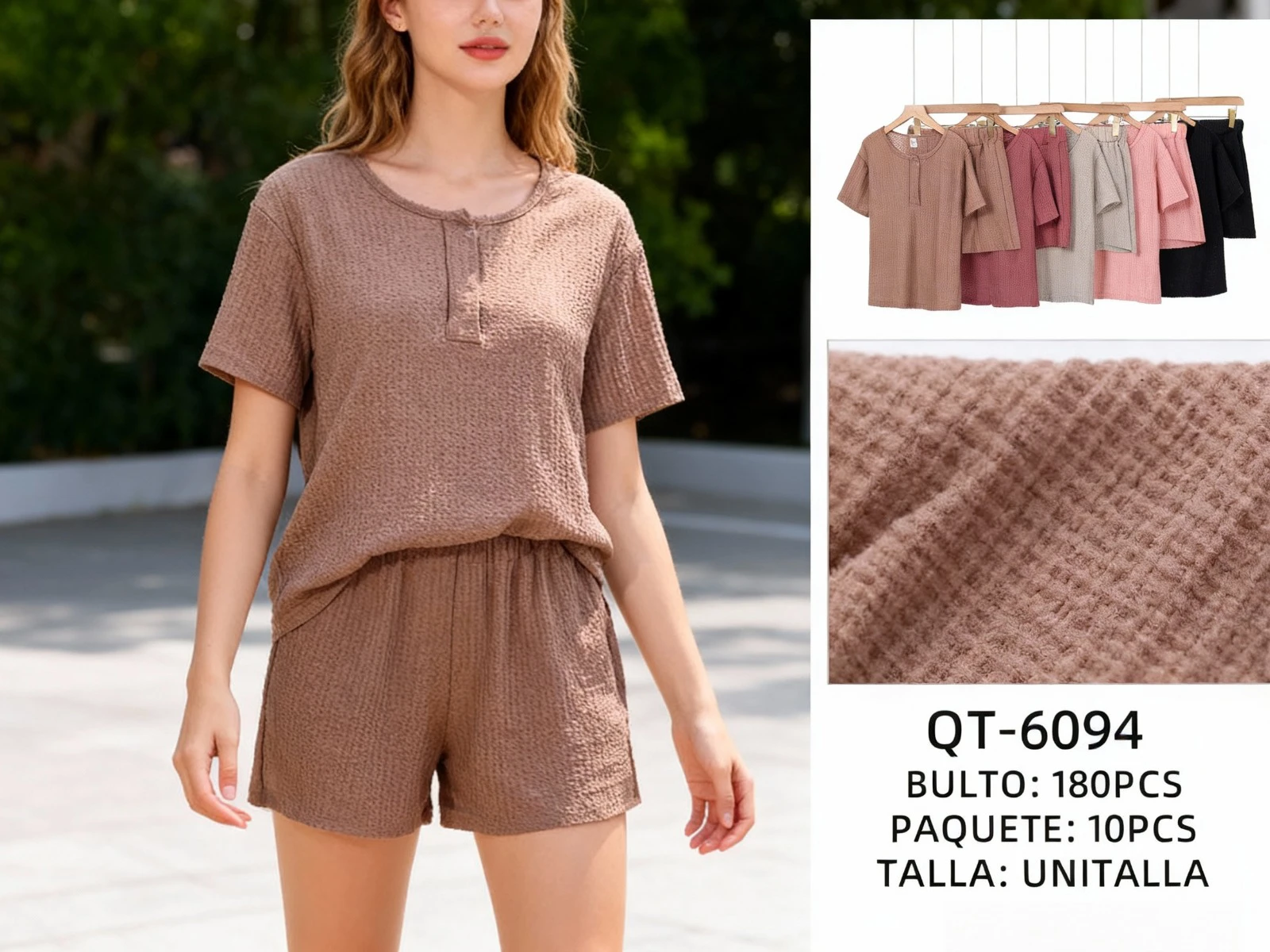 Conjunto con camiseta y shorts-QT6094
