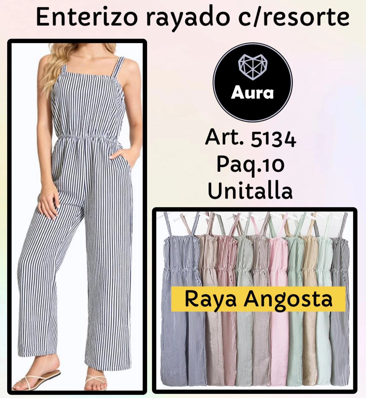 Enterizo Rayado con Resorte-5134