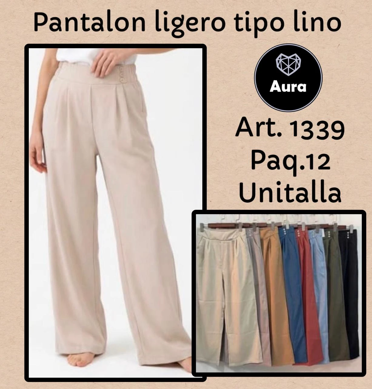 Pantalón Ligero Tipo Lino-1339