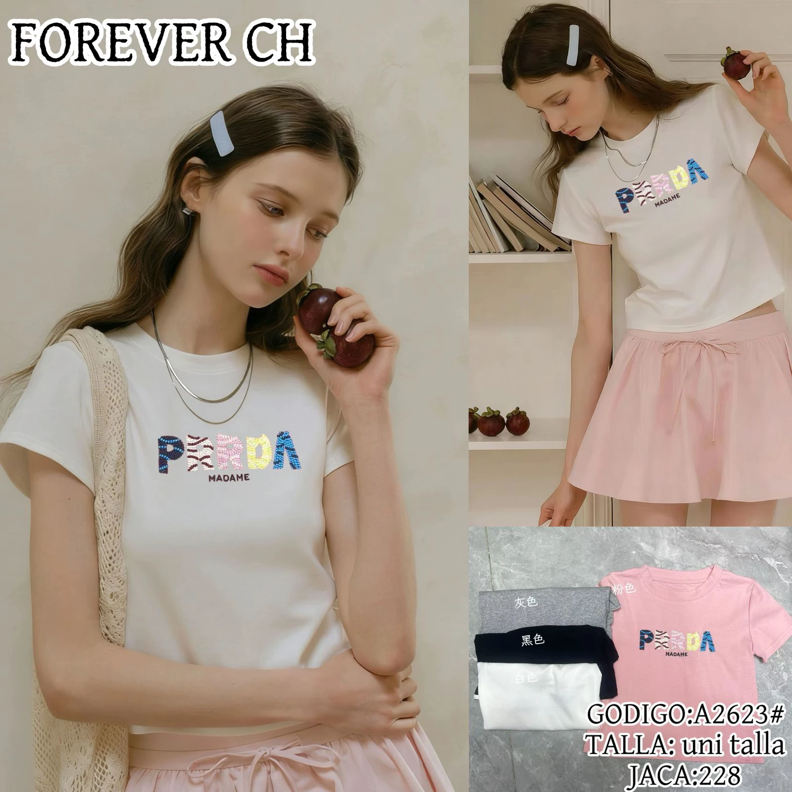 Playera de mujer con estampado-A2623