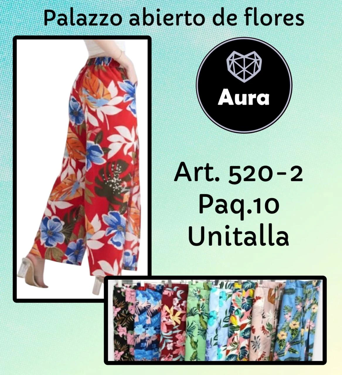 Pantalón Palazzo Floreado-520-2