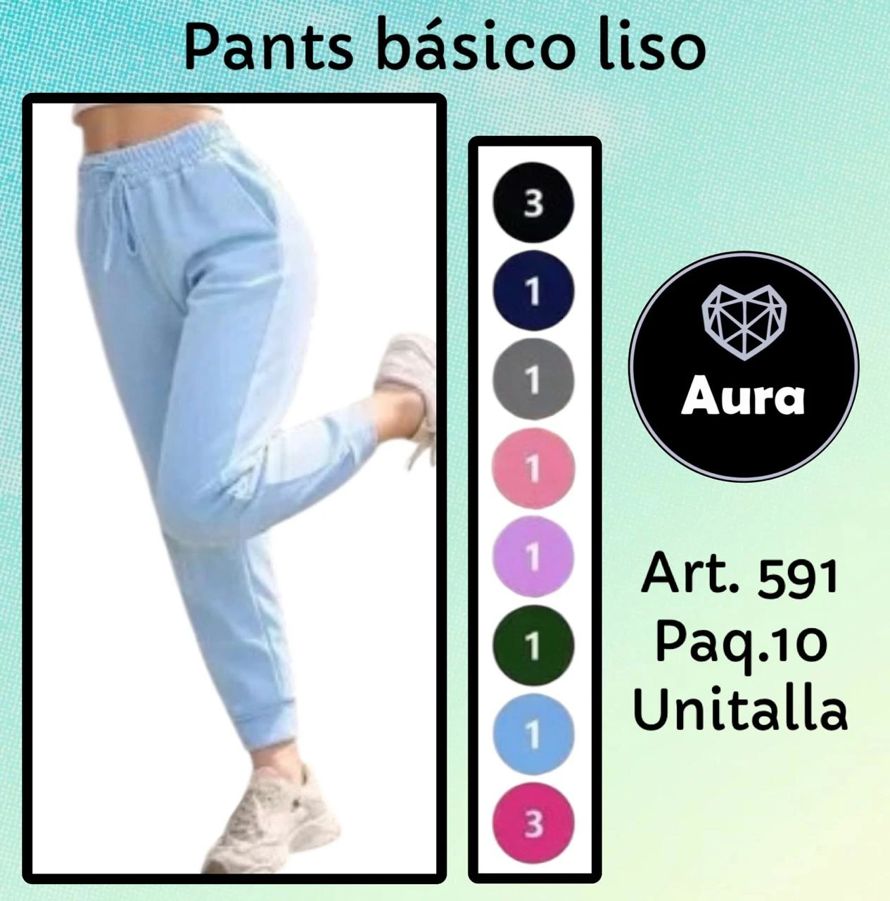 Pantalón básico liso-591