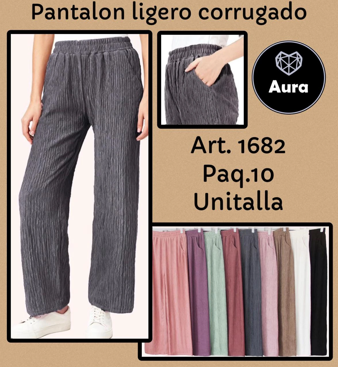 Pantalón ligero corrugado-1682