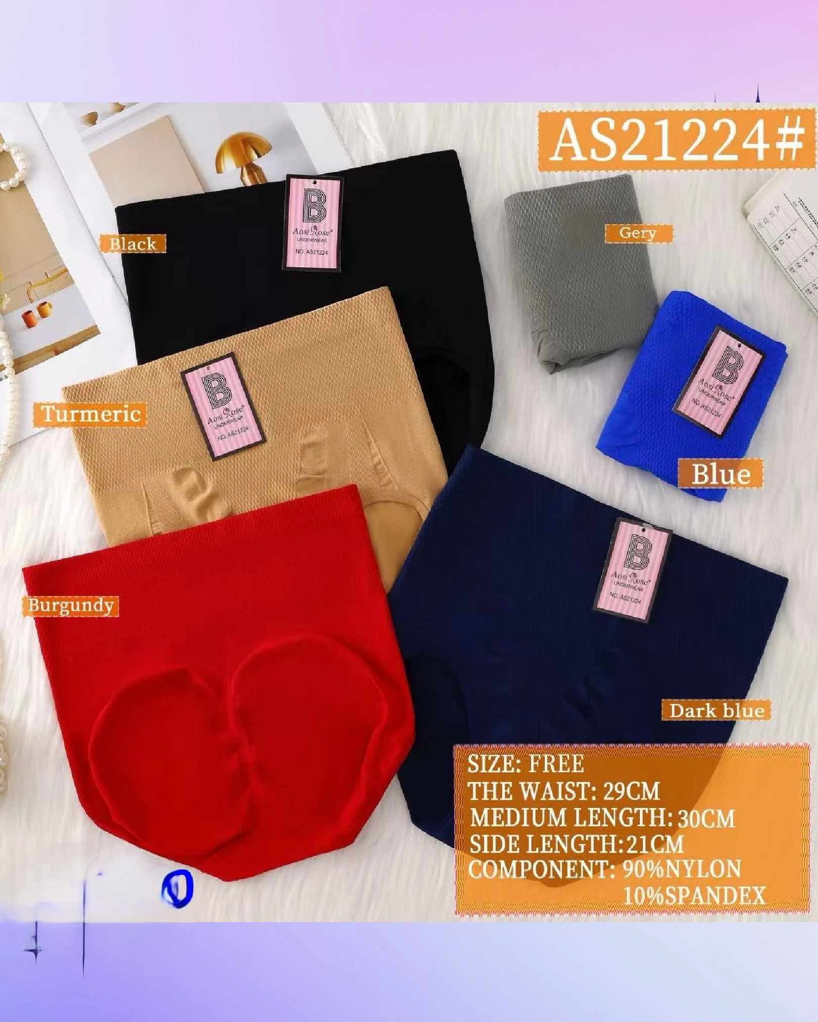 Faja braga de control de cintura alta para mujer-AS21224