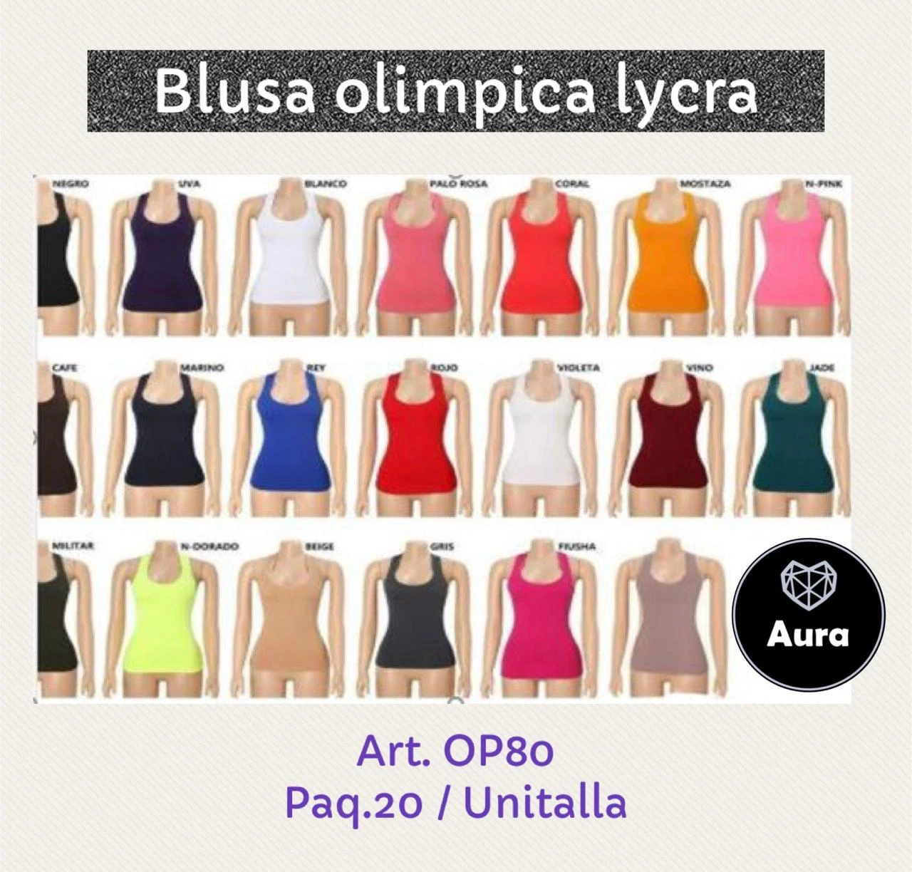Blusa olímpica de Licra-OP80