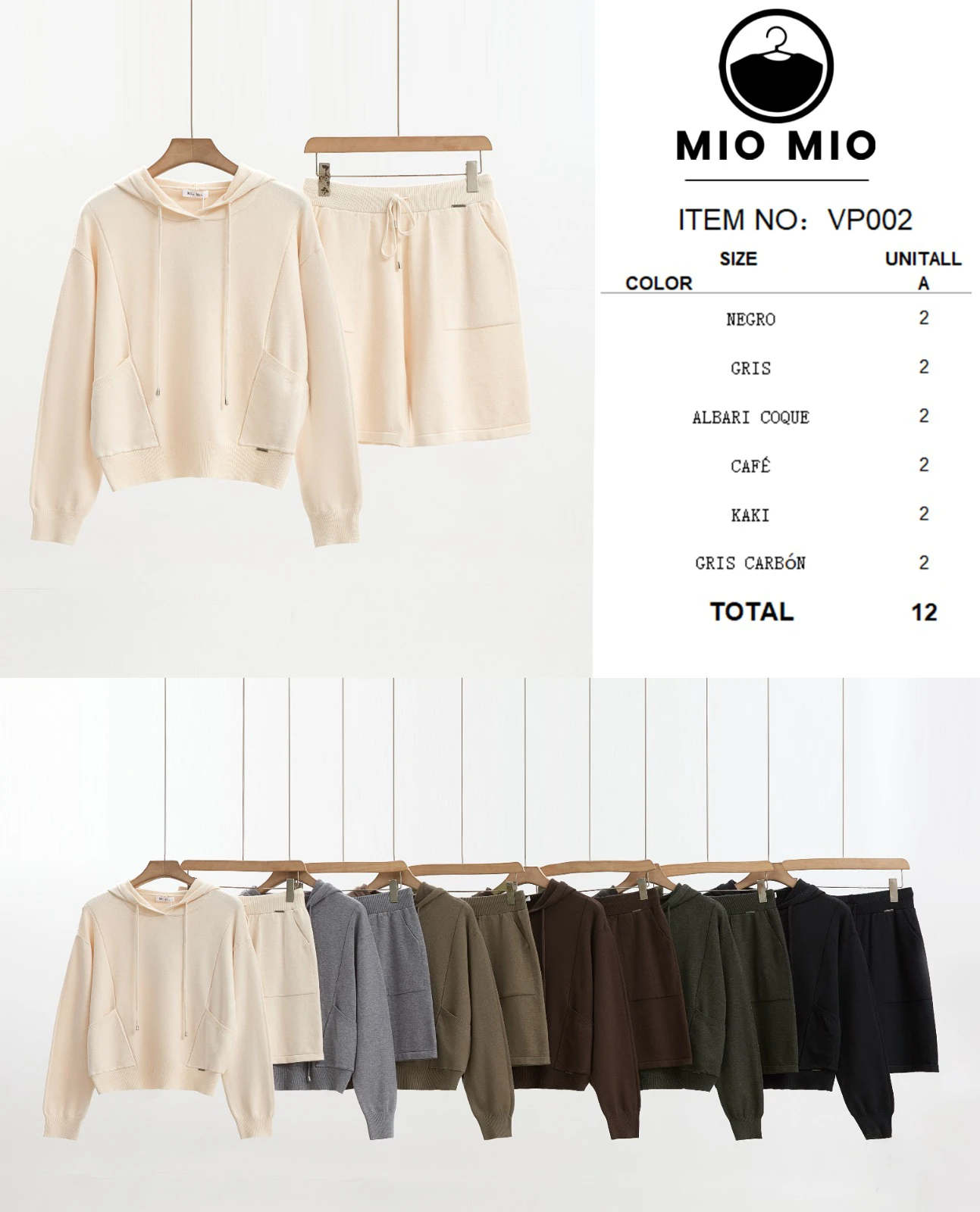 Conjunto de Sudadera y Shorts-VP002