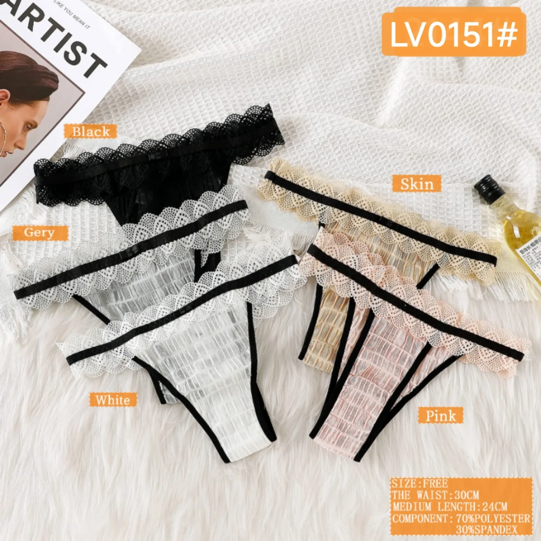 Tanga Encaje Elegante-LV0151