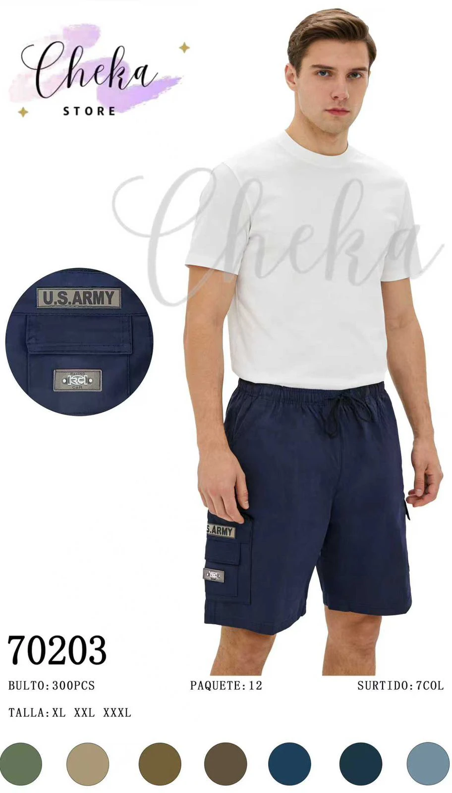 Shorts cargo para hombre-SH70203
