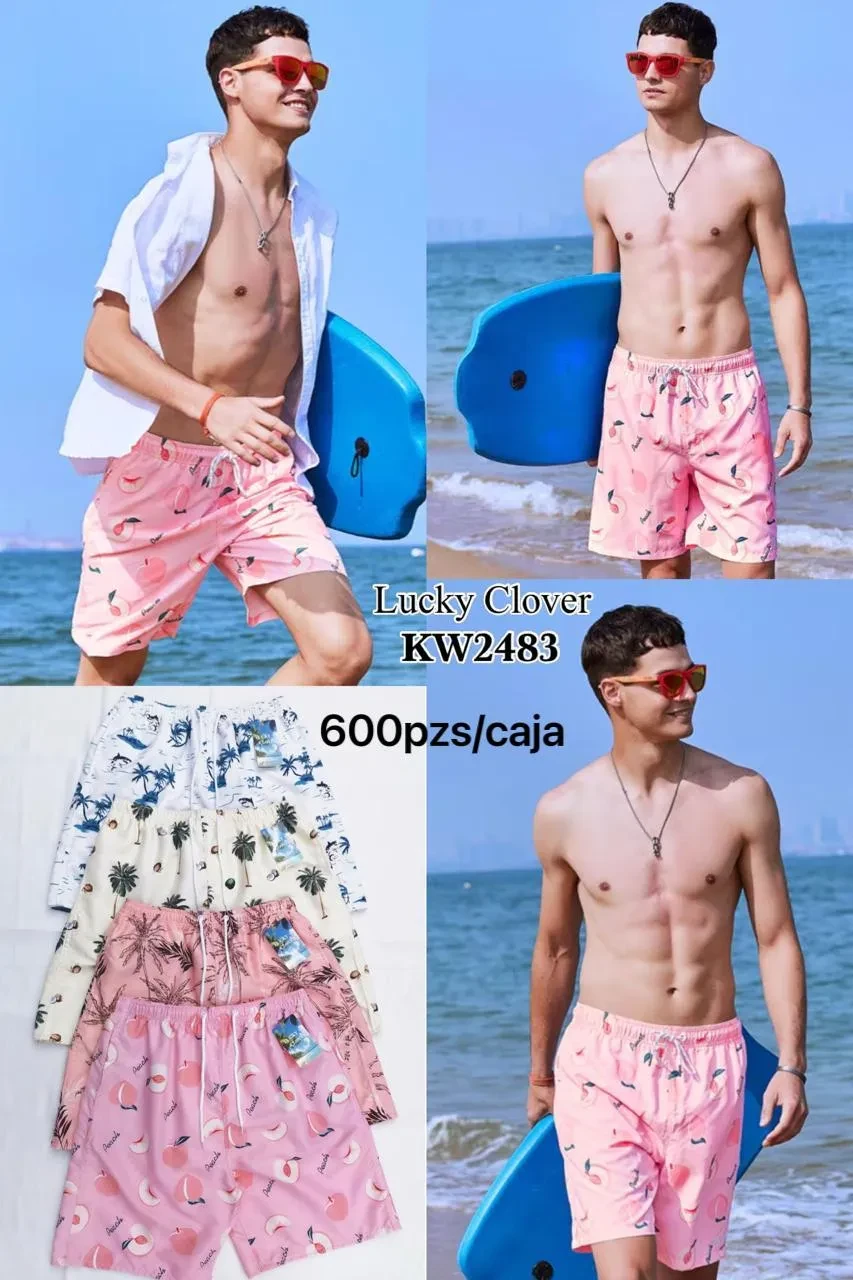Bermudas de baño estampadas para hombre-KW2483