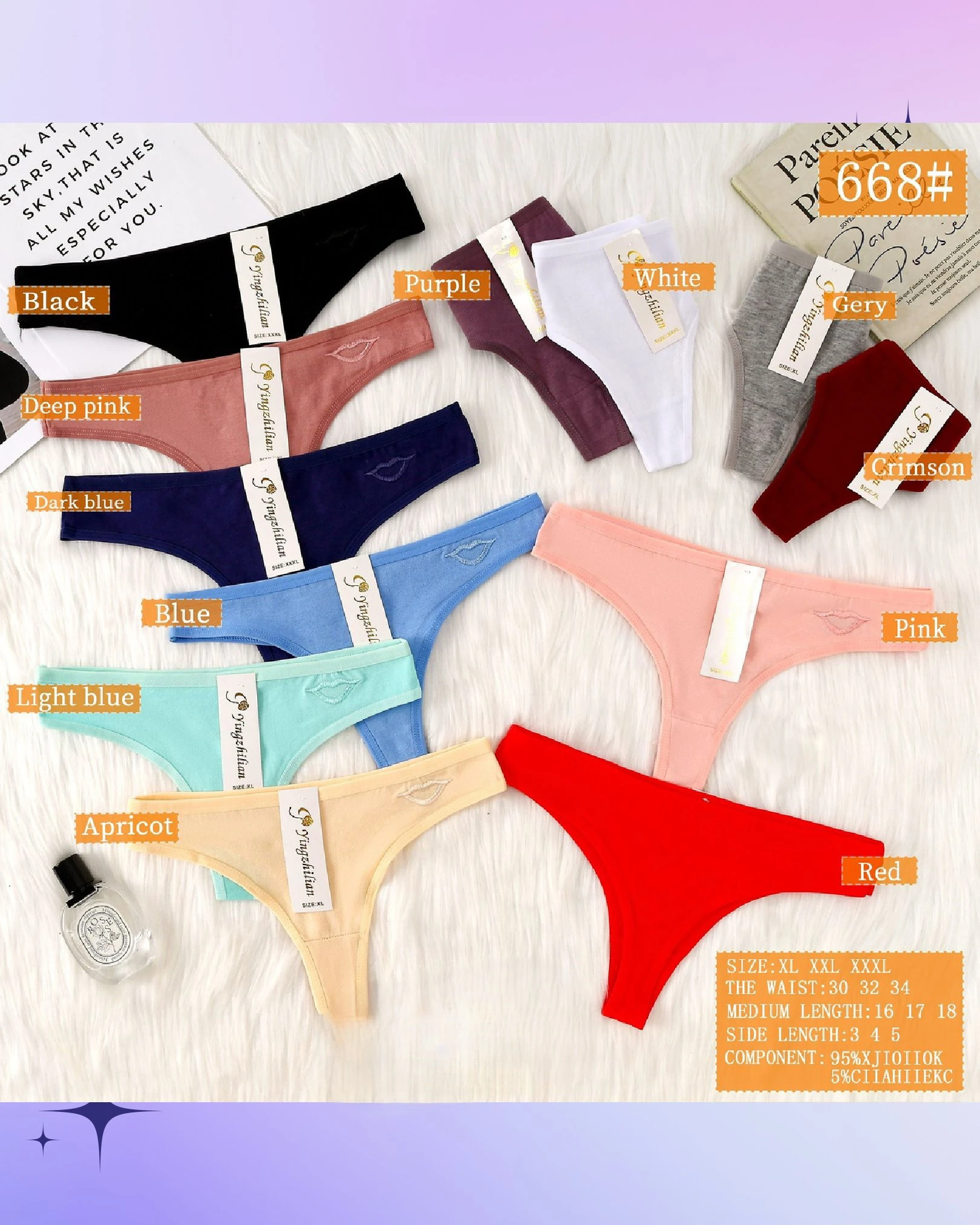 Braguitas estilo Tanga de mujer-668