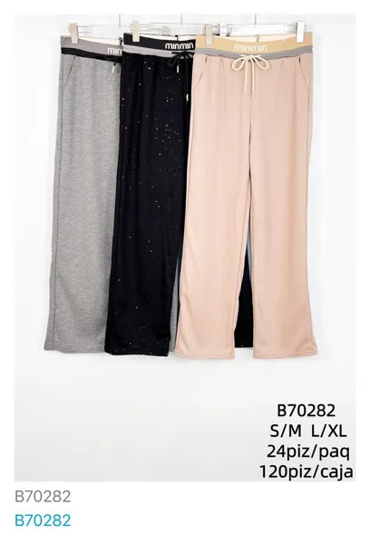 Pantalones joggers con brillos-B70282