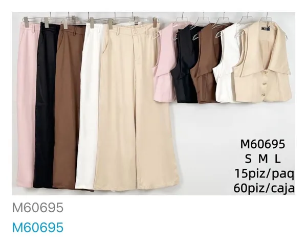 Pantalones de vestir con chaleco-M60695