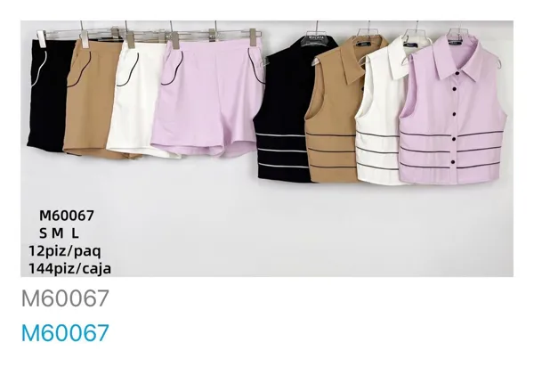 Conjunto de shorts y chalecos para mujer-M60067