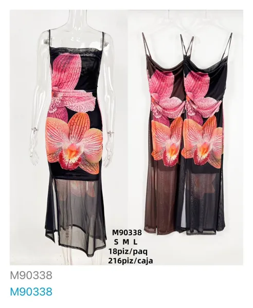 Vestido con estampado floral-M90338