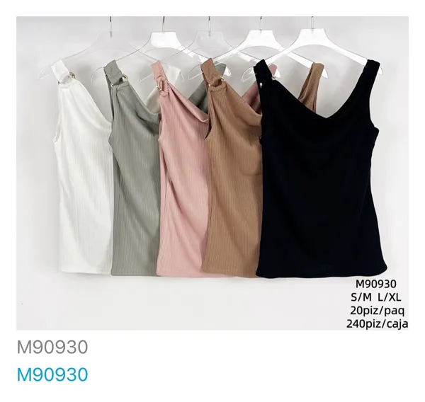 Tops sin mangas con cuello V-M90930